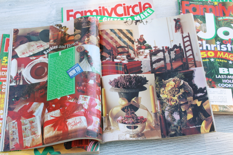 photo of 1990s vintage Family Circle Christmas magazines lot, baking, holiday recipes, ads!  #11